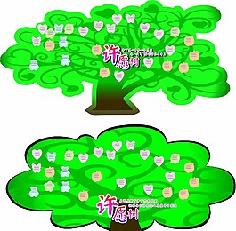 綠色許愿樹圖片