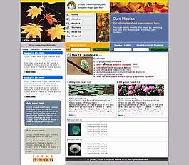 歐美植物網站模板