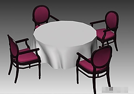 3D餐桌模型