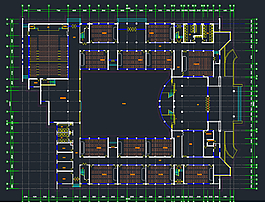 某大學一層教學樓平面圖