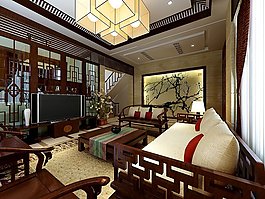 現(xiàn)代客廳3d模型室內(nèi)場(chǎng)景