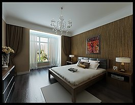 豪華歐式臥室3d模型