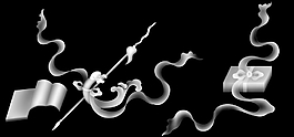 暗八仙灰度图 bmp