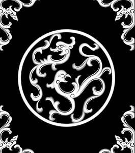 清朝浮雕灰度圖