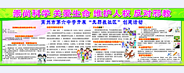 反对邪教展板素材