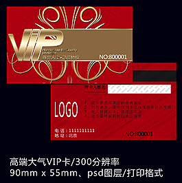 大氣高檔會員VIP卡