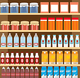 乳制品與飲品貨架