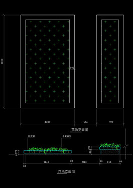 花池立面cad圖紙素材