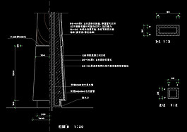 景观灯柱cad图纸