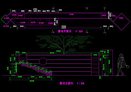 景墙剖面图cad图纸