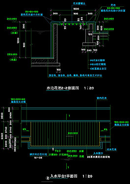 入水平臺cad圖紙