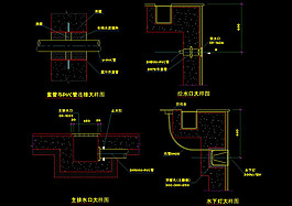 游泳池cad立面图纸素材