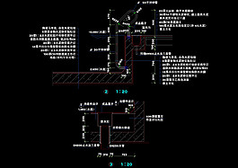 游泳池立面素材cad图纸素材