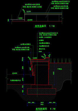 剖面座椅cad图纸