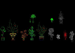 植物cad圖紙