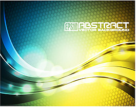 清新圓圈金色夢(mèng)幻背景