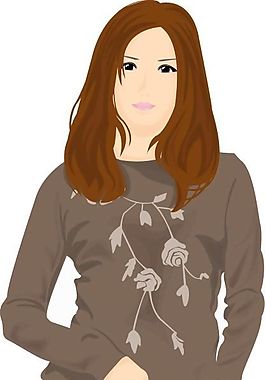 美女模特設計素材