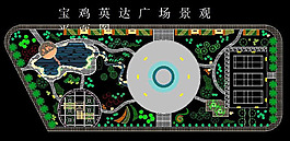 廣場景觀CAD圖