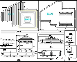 濱水平臺(tái)及觀景亭施工圖