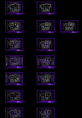 聯(lián)排建筑cad圖紙