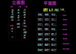 混搭三層別墅裝修圖cad圖紙
