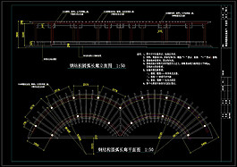 環(huán)施花架廊cad圖紙