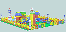 3D模型    充氣城堡   兒童樂園