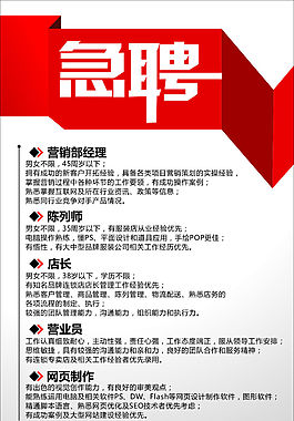 招聘海報