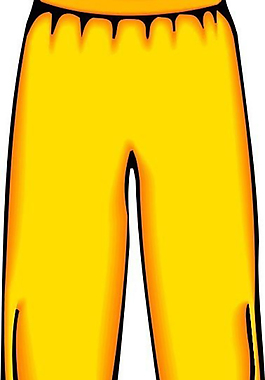 黄色调松紧裤设计
