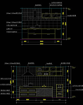 廚房室內(nèi)cad圖紙