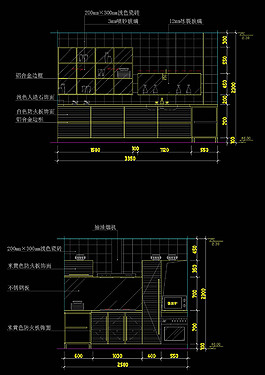 廚房cad圖素材