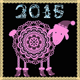 2015羊年剪紙素材