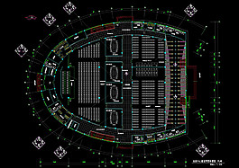 會展中心首層平面圖cad圖紙
