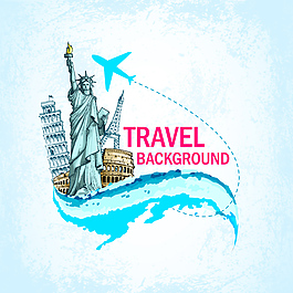 環(huán)球旅行矢量素材