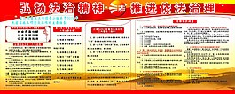 大氣紅色法制展板圖片