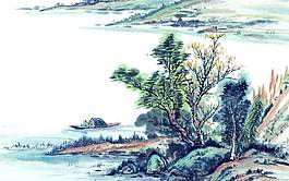 风景水墨画