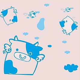 藍(lán)白色奶牛