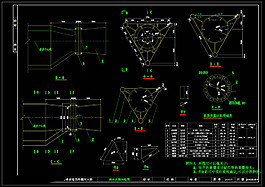 斜拱拱腳構造圖cad圖紙