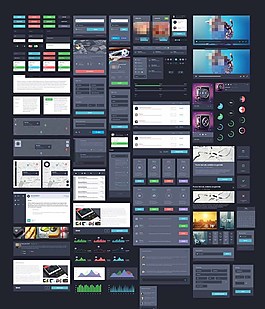 UI網頁設計信息圖表圖片