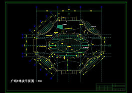 園林廣場cad圖