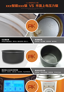 電飯煲電器對(duì)比pk模板