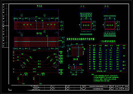 橋臺(tái)帽梁鋼筋布置圖cad素材