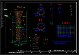 橋臺(tái)樁鋼筋布置圖cad詳圖