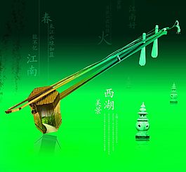 二胡古典素材