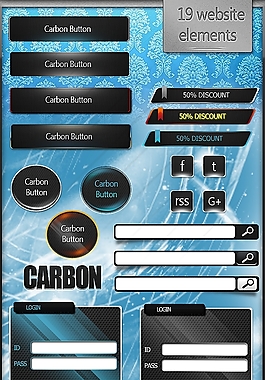 carbon黑金属风格UI工具