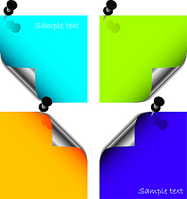 矢量便簽紙素材