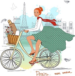 騎自行車的女生