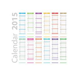 2015日歷表矢量素材