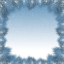 冬季下雪邊框背景