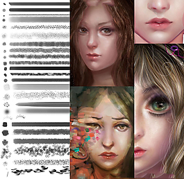 Photoshop CG人物手繪筆刷素材